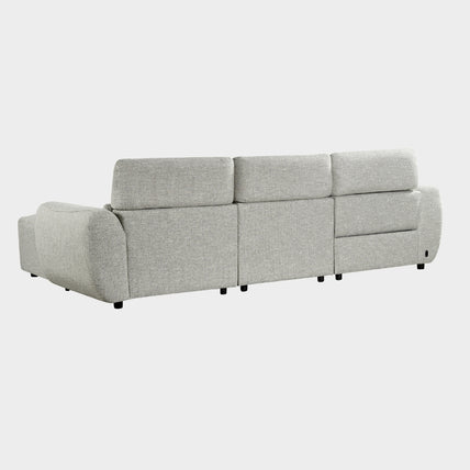 Turin Electric Recliner Sofa Silver Right Hand Corner