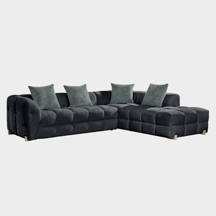 Genoa Sofa Charcoal Right Hand Corner