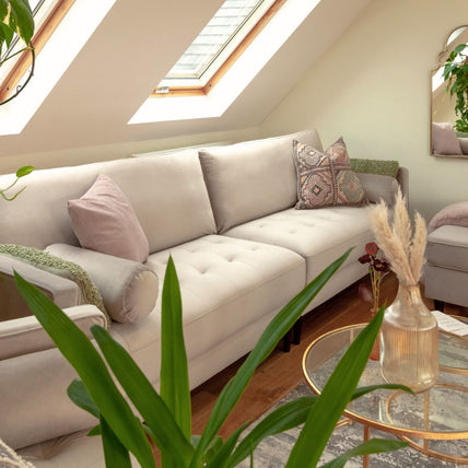 Harper Sofa Plush Beige 4 Seater