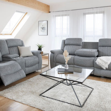 Linden Recliner Sofa Grey 2 Seater