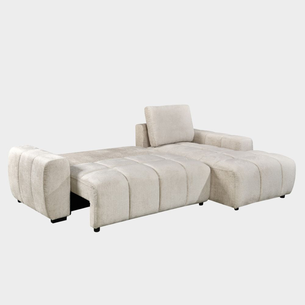 Lora Sofa Bed Beige Right Hand Facing Corner