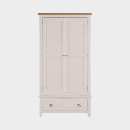 Richmond Wardrobe 2 Door 1 Drawer Elephant Grey
