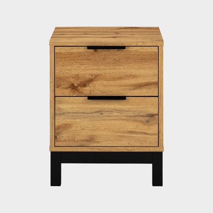 Bali Bedside 2 Drawer Oak
