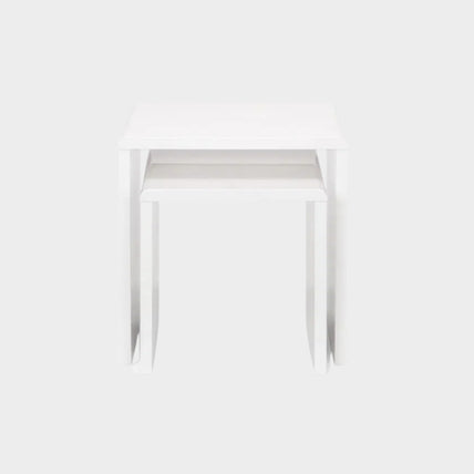 Manhattan Nest of 2 Tables High Gloss White
