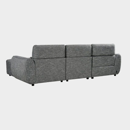 Turin Electric Recliner Sofa Charcoal Right Hand Corner
