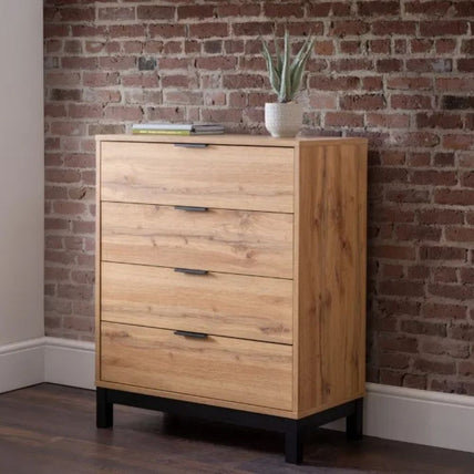 Bali Chest 4 Drawer Oak