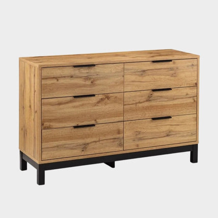 Bali Chest 6 Drawer Oak
