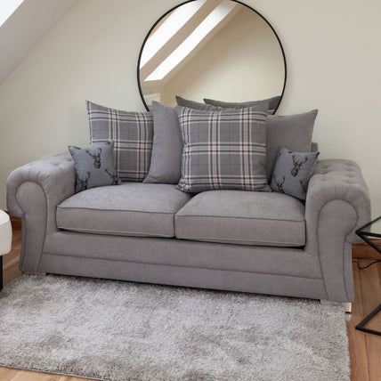 Verona Scatterback Sofa Grey 3 Seater