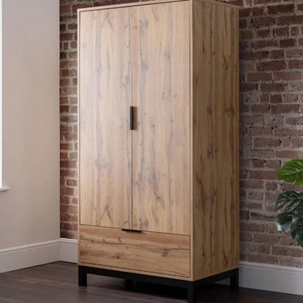 Bali Wardrobe 2 Door 1 Drawer Oak