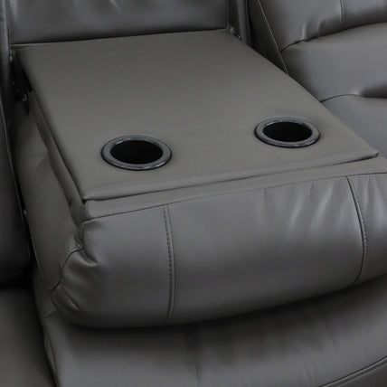 Alva Electric Recliner Sofa Grey 3 Seater