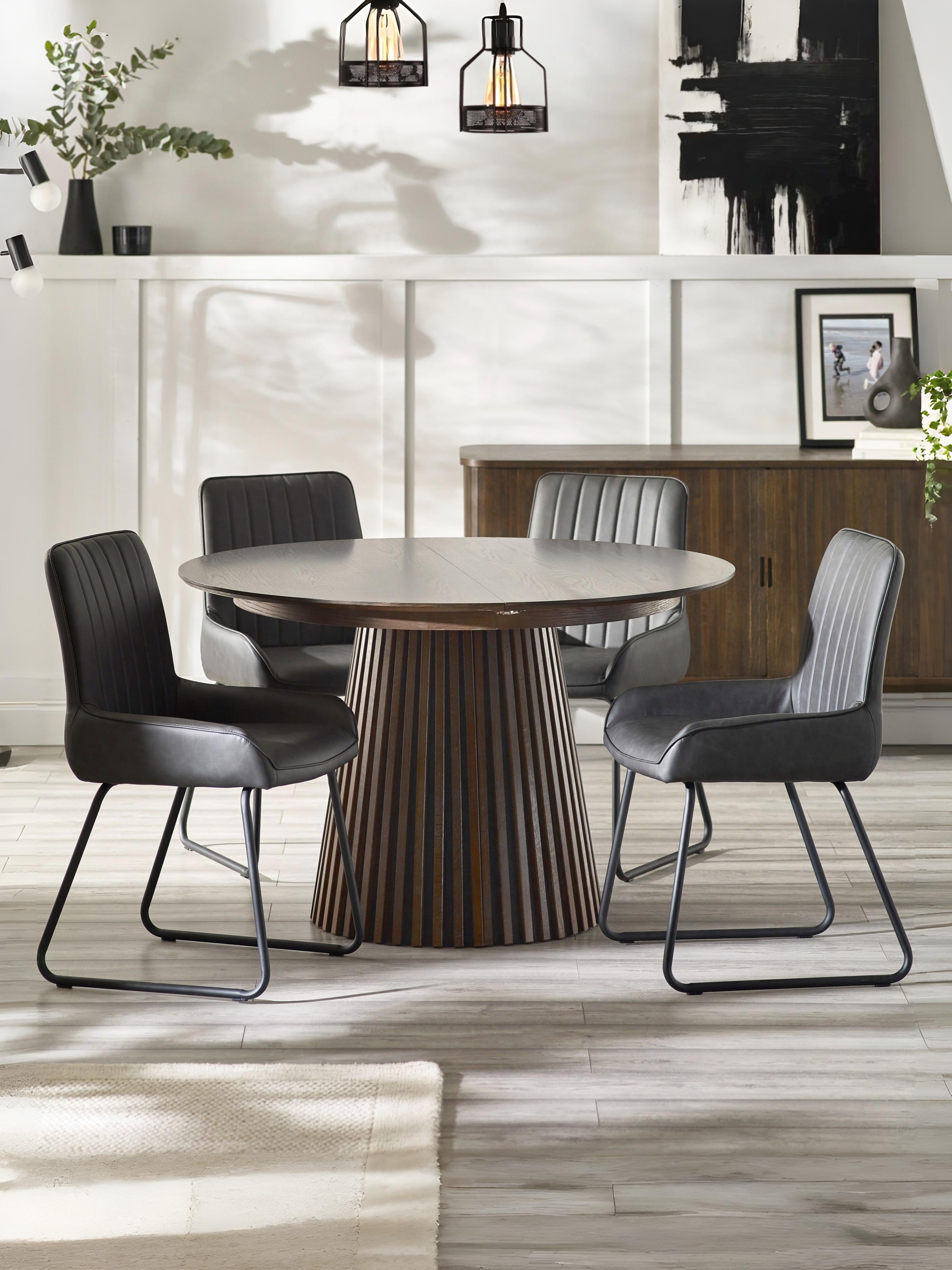 Annika Range Dark Brown Extending Dining Table