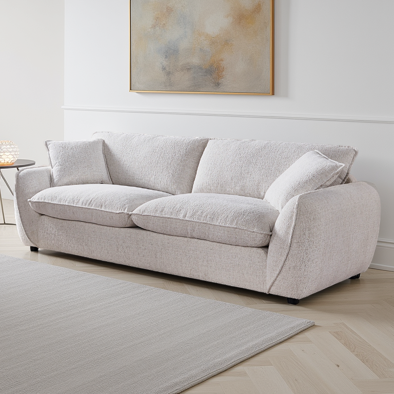 Berlin Sofa Beige 3 Seater – Honeypot Furniture