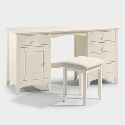 Cabana Dressing Table Stool Stone White