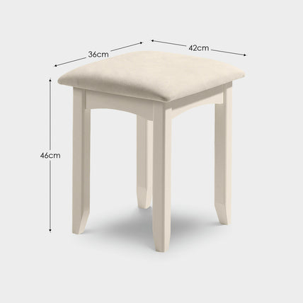 Cabana Dressing Table Stool Stone White