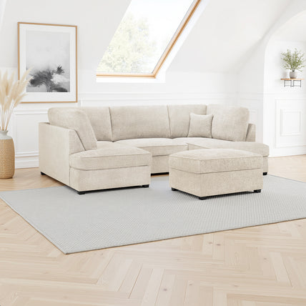 Carnaby Sofa Boucle Beige U Shape Corner