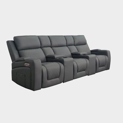 Cedar Electric Recliner Cinema Sofa 3 Seater Grey