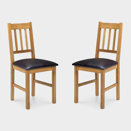Connie Set Of 2 Chairs Oak/Brown