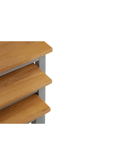 Coral Nesting Side Tables Grey & Oak