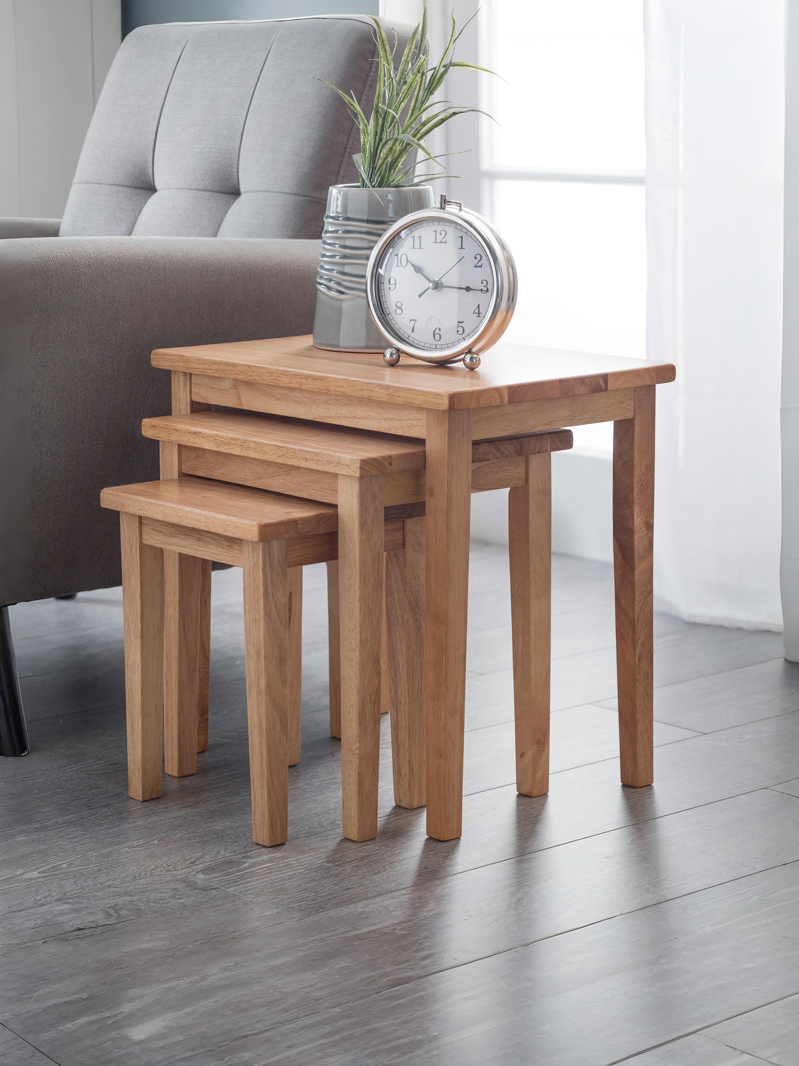Coral Nesting Side Tables Light Oak – Honeypot Furniture