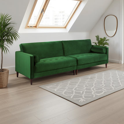 Harper Sofa Plush Green 4 Seater