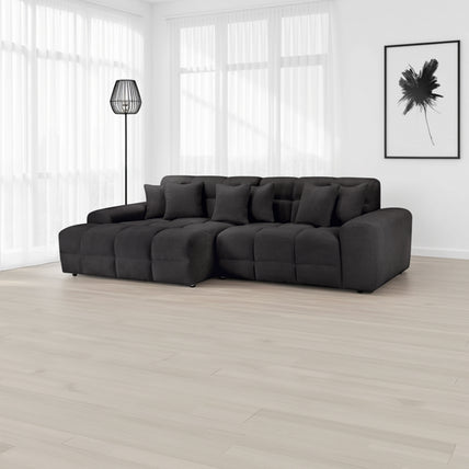 Jacob Sofa Black Left Hand Facing Corner