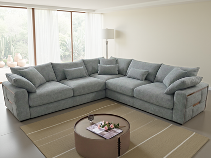 Jupiter Sofa Grey Large Corner