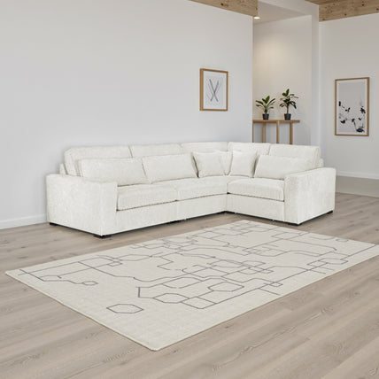 Kiana Modular Sofa Ivory Right Hand Facing Corner