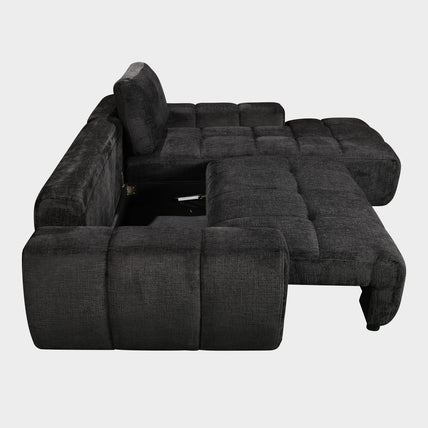 Lora Sofa Bed Black Right Hand Facing Corner