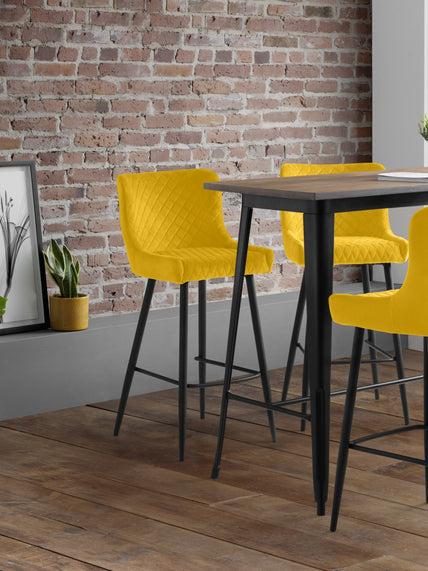 Lumin Bar Stool Mustard/Black