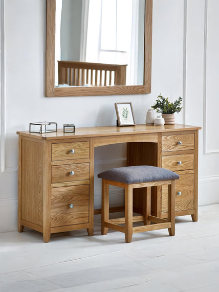 Maeve Twin Dress Table And Stool Oak