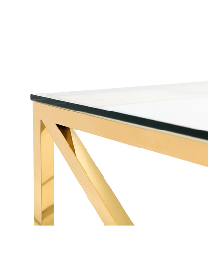 Mesa Coffee Table Glass & Gold