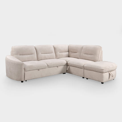 Mirella Sofa Bed Right Hand Facing Corner Beige