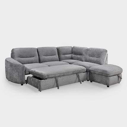 Mirella Sofa Bed Right Hand Facing Corner Dark Grey