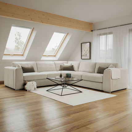 Naples Sofa Beige Large Corner