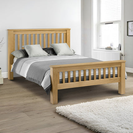 Abbot Bed Frame Double Light Oak