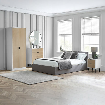 Asa 2 Door Wardrobe White/Oak