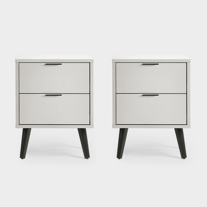 Asa 2 Drawer Bedside Silk Grey