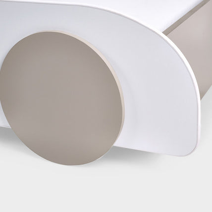 Aya Toddler Car Bed White & Taupe