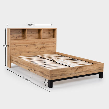Bali Bed Frame Double Oak