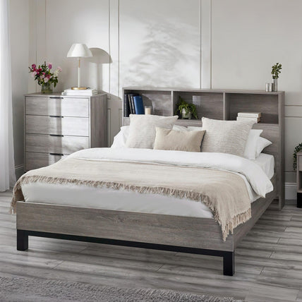 Bali Bed Frame Kingsize Grey Oak