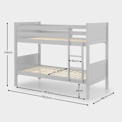 Breeze Bunk Bed Dove Grey