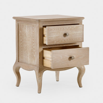 Camila 2 Drawer Bedside Limed Oak