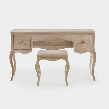 Camila Dressing Table And Stool Limed Oak
