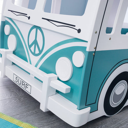 Campervan Bunk Bed White & Green