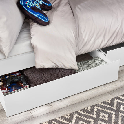 Cane Staircase Bunk Bed White