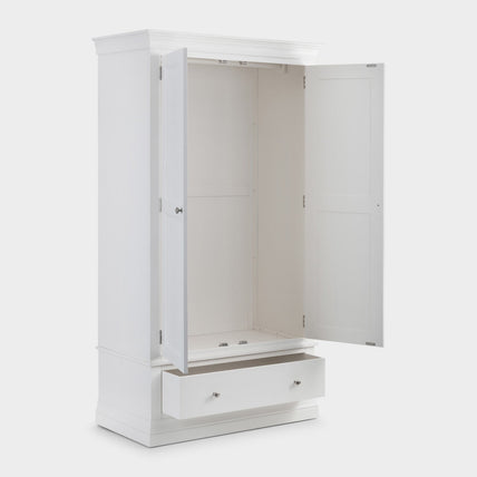 Clove 2 Door 1 Drawer Wardrobe White