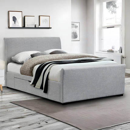 Como Bed Frame Kingsize Light Grey