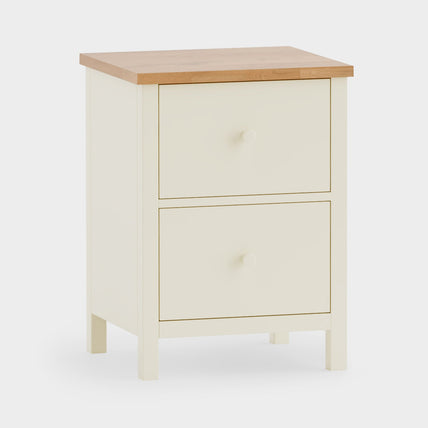 Connie 2 Drawer Chest Ivory and Oak