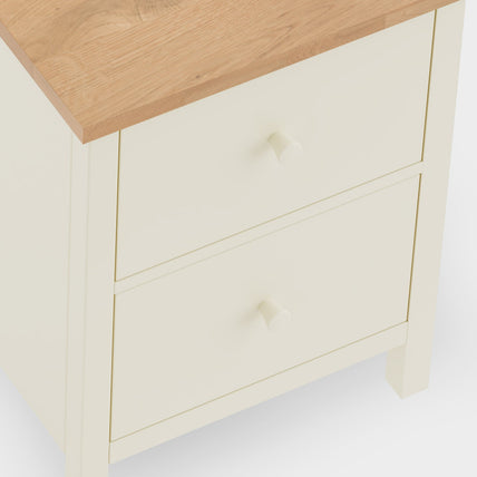 Connie 2 Drawer Chest Ivory and Oak