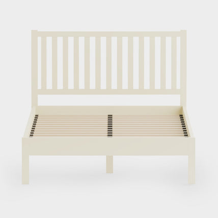 Connie Bed Frame Double Ivory and Oak